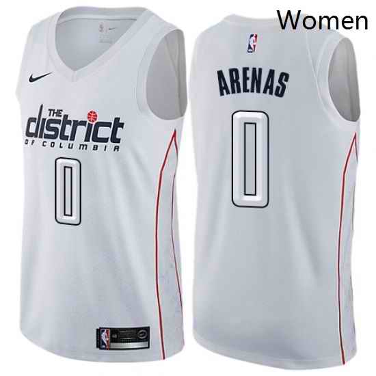Womens Nike Washington Wizards 0 Gilbert Arenas Swingman White NBA Jersey City Edition